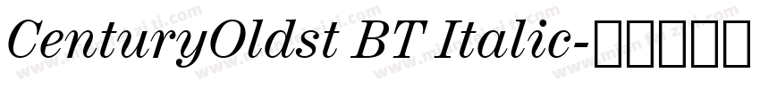 CenturyOldst BT Italic字体转换